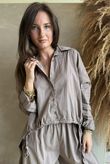 Paloma French Tuck Shirt Mocha